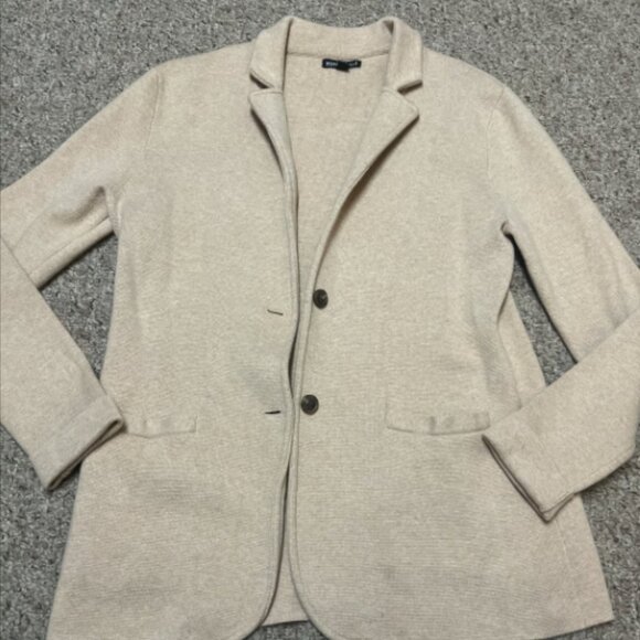 J. CREW SCHOOL BOY SWEATER BLAZER HEATHER ACORN $130 TAN KHAKI M - Picture 6 of 8